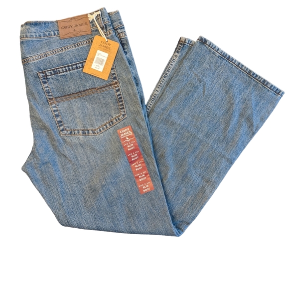 NWT - CODY JAMES MEN'S BOZEMAN MEDIUM WASH SLIM BOOTCUT JEANS SIZE 40W X 32L - Picture 1 of 12